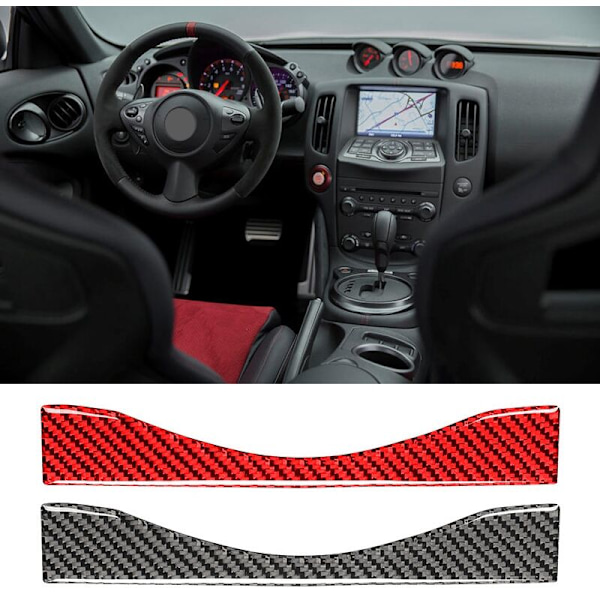Til 370Z 2009-2020 Bil Fiber Sub System Navigation Control Panel Sticker Interiør Tilbehør Rød