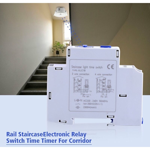 Aikakytkimen, Elektroninen Aikakytkimen AC 220-240V Portaiden Valoajastin Kotitalouksien Portaiden Portaikkoon