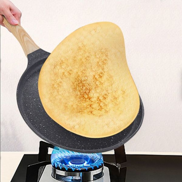 Tarttumaton lettupannu, Dosa-pannu pinnoitteella ruoanlaittoon, Litteä pannu tortilloille, munakkaalle, lettupannulle