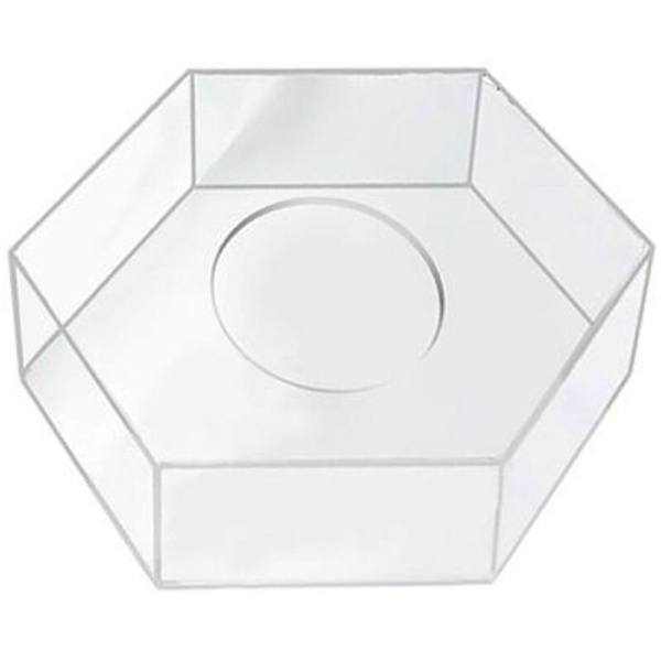 Akryylikakkukoristelevy Kuusikulmainen kakkualusta Täytettävä kakkualusta DIY-kakkutelineen pohjalle Läpinäkyvä kakkuteline Työkalut Koristelu 20X20X10cm