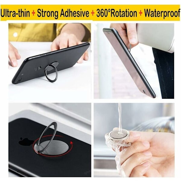 2 kappaletta ultraohut puhelinteline 360 asteen pyörivä yhteensopiva Samsung Galaxy S10/S9/S8, LG, Moto, iPhones XS Max/XR/X/8/7/6s/6 Plus, Sony ja