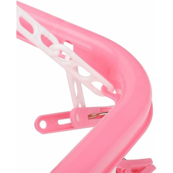 Underklädeshängare med 32 klämmor Hängande tvättställ Torkställ Fällbar plastklädnypa Dropptorkningshängare för strumpor BH:ar Underkläder Kläder(Rosa)