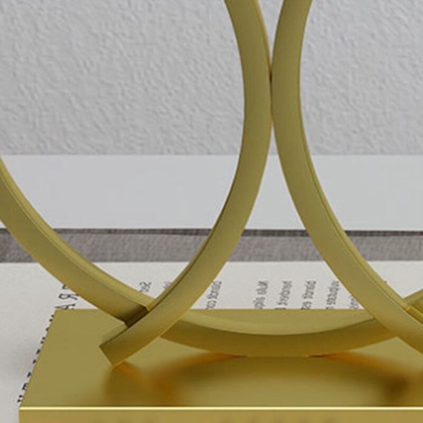 Rund metall ljusstake ljusstake dekoration prydnader ljusstake guld