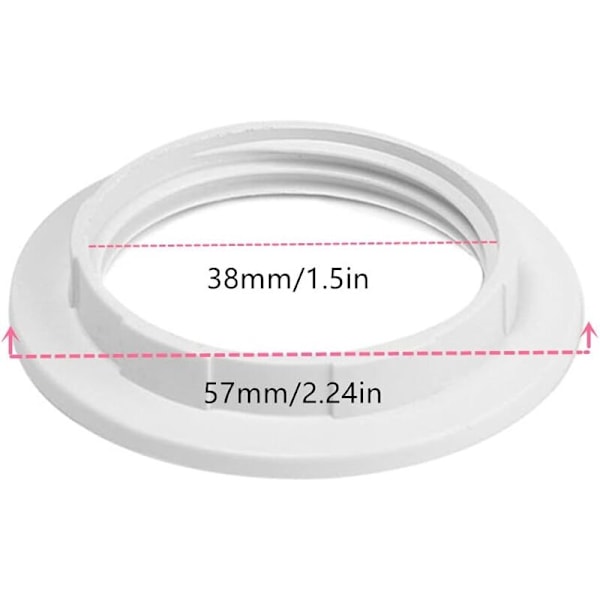 8 stk. E27 lampeskærm reducering ring plade lampeskærm ring adapter konverter, AAFGVC