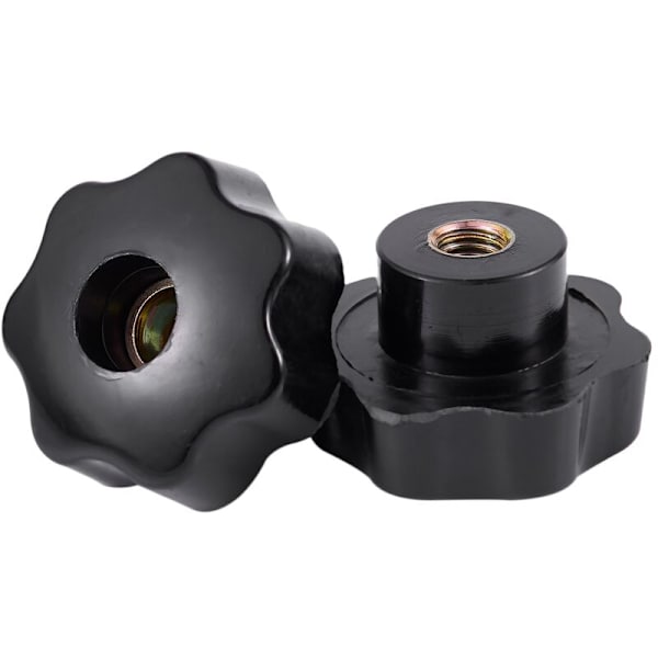 2 stk M10 muttere med én gjenge 50 mm plast stjernehode klemmehåndtak klemme