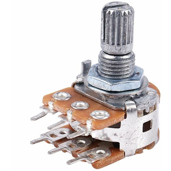 2 st B50K 50K Ohm 6 Terminaler Dubbla Rotationskoniska Linjära Potentiometrar