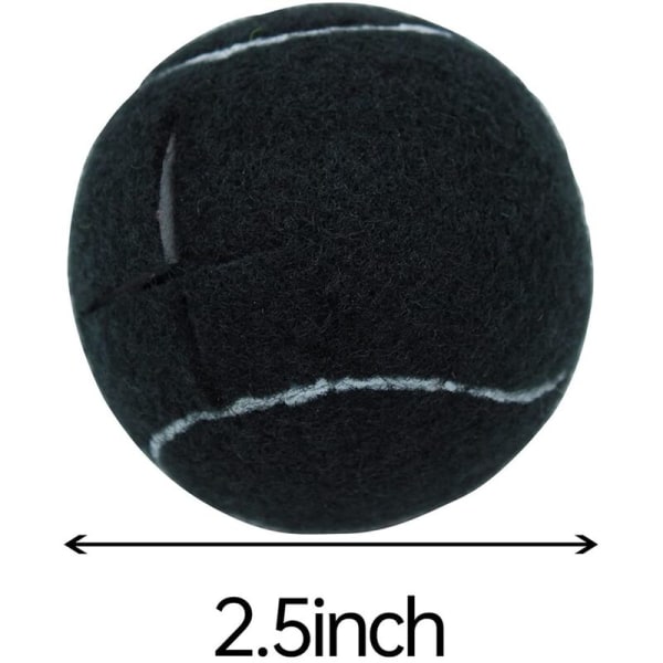 Set med 2 förskurna tennisbollar för möbelfötter och golvskydd, starkt och hållbart filtskydd, svart