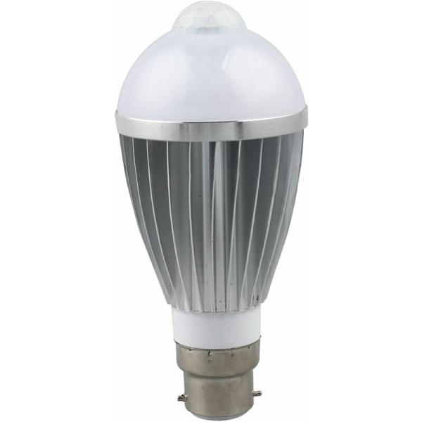 5730LED Auto Motion PIR Infraröd Sensor Detektionsljuslampa, B22 7W, Varm Vit