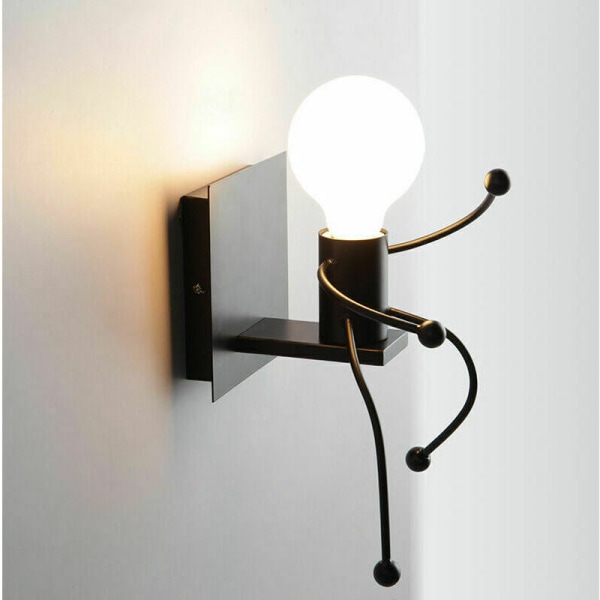 LEC1Pack Væglampe Kreativt Design Moderne Humanoid Form Belysning til soveværelse Gang Stue