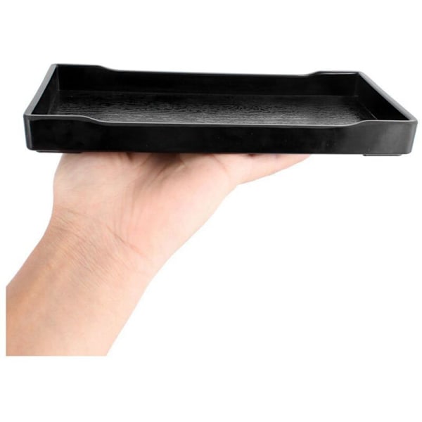 2 st Plastrektangulära Lunchmatbrickor Svart