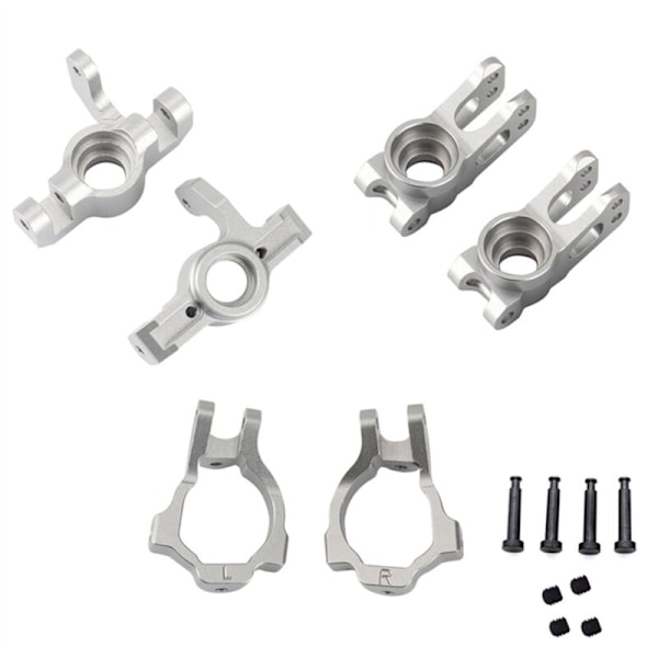 6 st metallspindel och bakre navfäste för Lasernut U4 Tenacity TT//DB Pro 1/10 RC bil uppgraderingsdelar