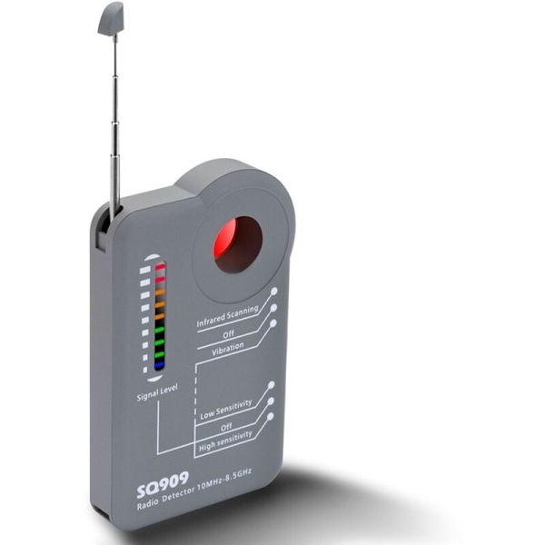 SQ909 Infrarød GPS-positionsdetektor Signaldetektor Praktisk signaldetektor til hjem, kontor, rejser