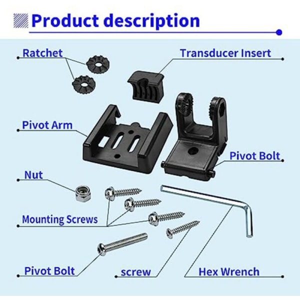 For XNT 7400931 Transduserbrakett, Transduserbrakett for XHS Model Transdusere, Transom Hardware Kit for XNT 9 20