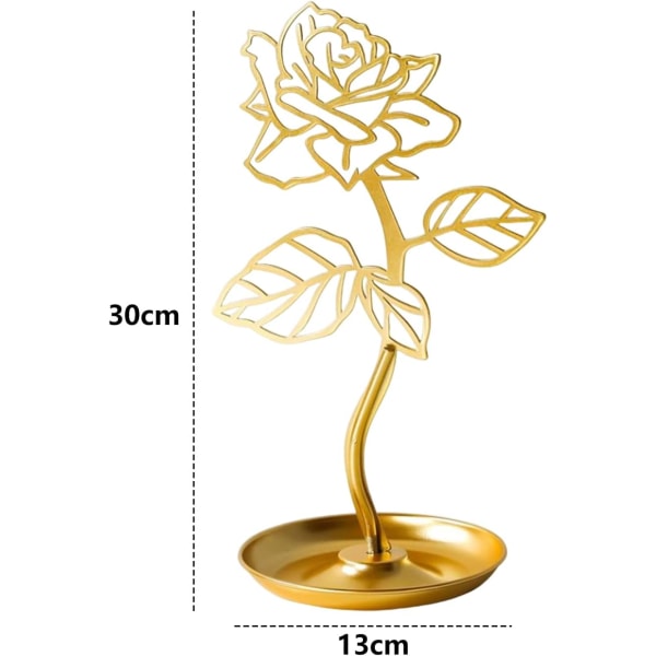1 kpl Golden Rose -korvakorutelineen korvakorupidike korulautanen korujen organizer korupidike korvakorutorniteline makuuhuoneen sisustukseen