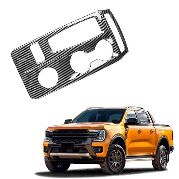 För Ranger Everest 2023 Bil Central Control Gear Panel Frame Shift Trim Cover Kolfiber