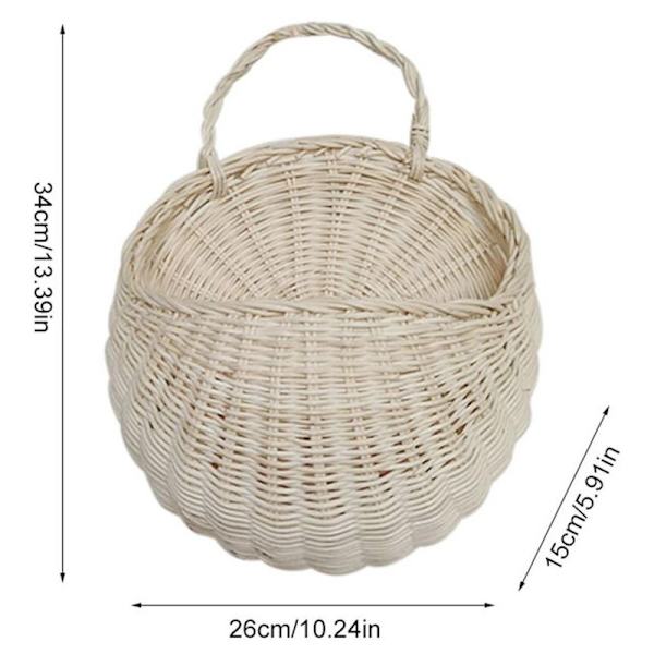 Kudottu Rattan-Riippukorit Kudotut Istutusastiat Puutarhan Seinäkoriste Viivikoriseinävarasto Korikotelo