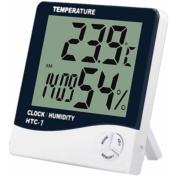 Digital Hygrometer Termometer med Utomhusgivare - Stor LCD-Skärm - ℃/℉ Växling - Hem/Kontor/Sovrum