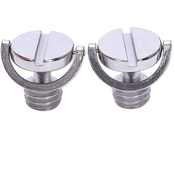 Längre axel D-ring skruv 3/8 tum -16 gängor stativ kamera frigöring monteringsskruv adapter (2-pack)