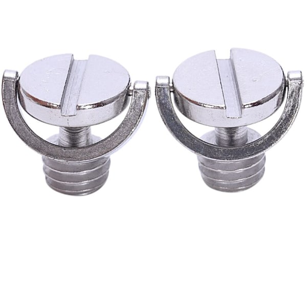 Längre axel D-ring skruv 3/8 tum -16 gängor stativ kamera frigöring monteringsskruv adapter (2-pack)