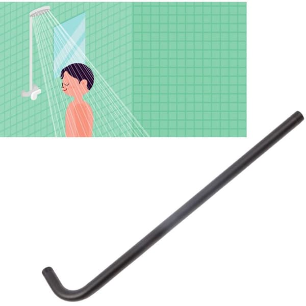 Rustfrit brusearm i rustfrit stål, 52 cm, sort