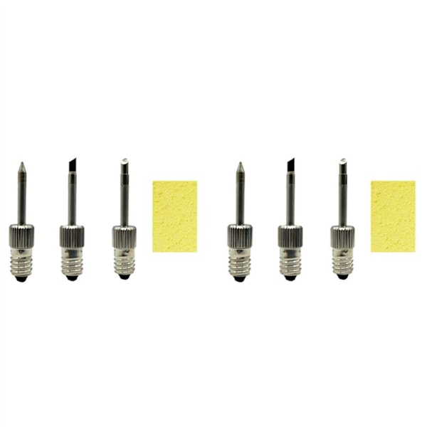 6Pcs Brass Soldering Tips USB Soldering Iron Head for E10 Interface Stations