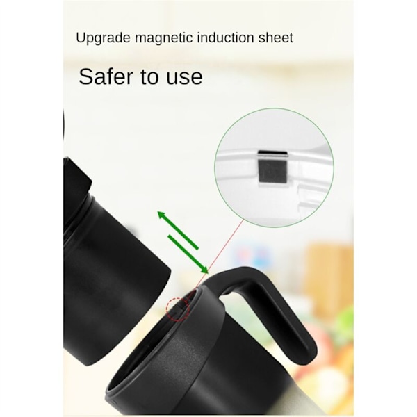 Kannettava Henkilökohtainen Blenderi Smoothieille ja Ravintojuomille, 6 Terällä, USB-Latautuva Kahva-Olki-Kanta