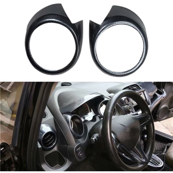 för FIT 2008-2013 Bilinstrumentbräda Mätare Ring Cover Panel Trim Housing
