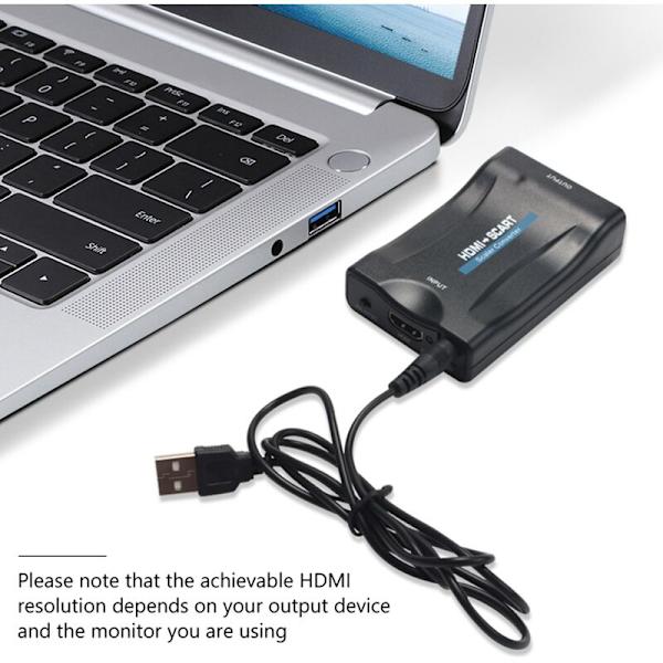 Til Scart Konverter Indgang Udgang Scart Komposit Video Stereo Audio Adapter Hd 720P/1080P Til Hdtv Dvd Ntsc Pal Til Til Scart Adapter