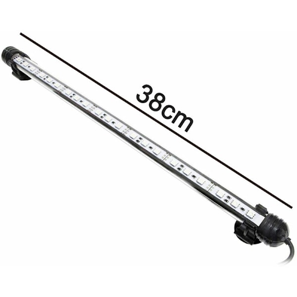 Neddykkelige LED Akvarielys, Akvarielys med Timerstyret Tænd/Sluk, LED-Strimler til Fiskekummer, 38cm