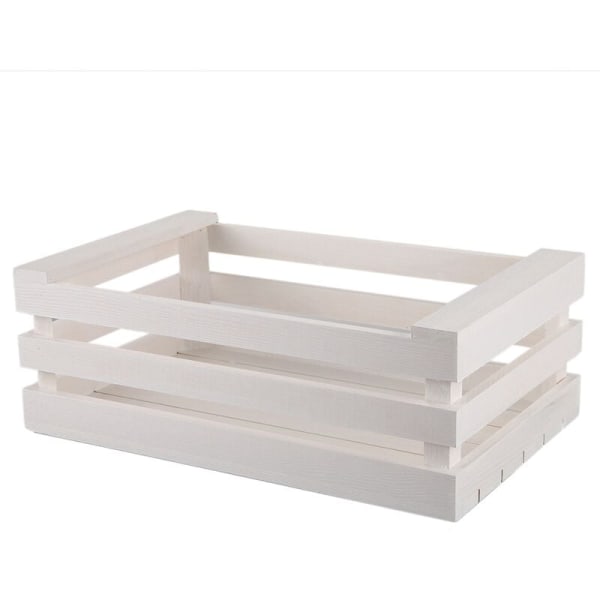 Wooden Storage Basket Table Accessories Party Decoration Sundries Storage Tray Desktop Storage Basket Dessert Basket White