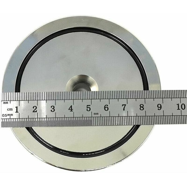 Supertehokas neodyymimagneetti 300 kg, ihanteellinen magneettikalastukseen, Ø 90 mm, neodyymimetallilukolla