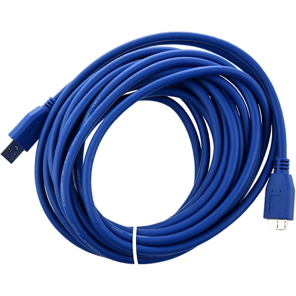 Blå USB3.0 Kabel Serie A (han) / mini-B (han) USB Kabel Type A (han) til Type B (han) Data Harddisk Datakabel 5m