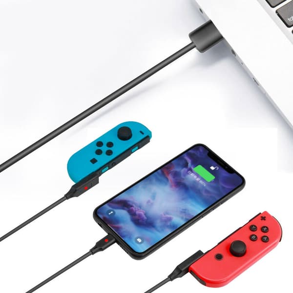 Bærbar multifunktion 1,8M 3 i 1 opladningskabel til / Switch / & Smart