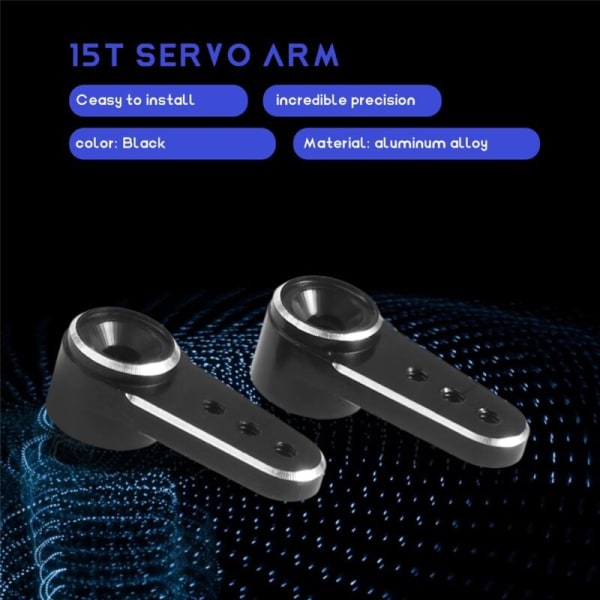 2 st metall 15T servoarm servo passar ES08MA servo för Axial SCX24 1/24 RC bil uppgraderingsdelar på ,1