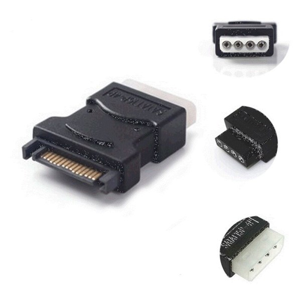 4 Pin Molex PC IDE til 15 Pin SATA Han Power Adapter Konverter Konnektor Adapter Kabel