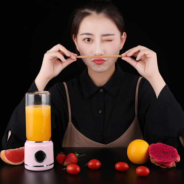 Bærbar USB Elektrisk Juicer Blender Mini Miksere Juicere Fruktekstraktorer Mat Multifunksjon Sportsflaske Juicemugge Rosa