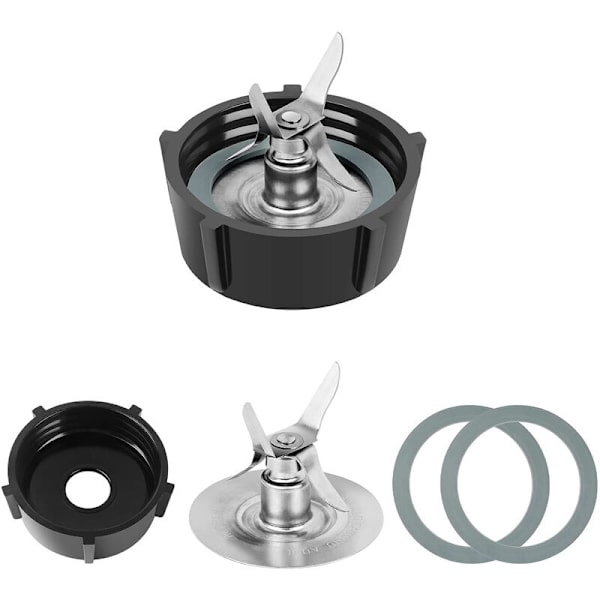 Til Oster Osterizer Blender Blade med Blender Pot Bund og 4-punkts Fusion Blade 4961 og 2 stk. Gummi O-ring Tætning
