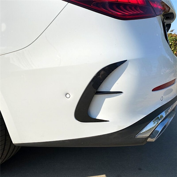 Bilens bakre stötfångarläpp splitter spoiler luftutlopp trim lock för C-klass W206 2022+ (svart)