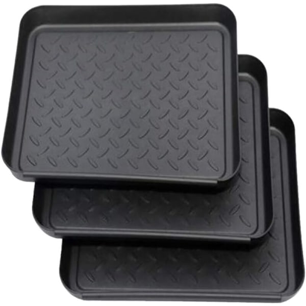 3 kpl Kengänteline, Muovinen Kengänteline, Pieni Kengänmatto, Tippa-alusta, Hylly, Kengänlokero, Kengänastia, Valutusallas, 35x27x3 cm