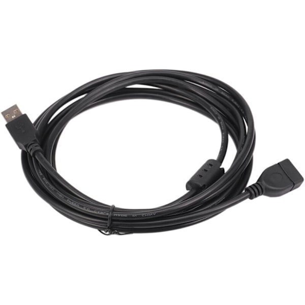 Lang USB-forlængerkabel 2.0 han til computer, 3 meter sort