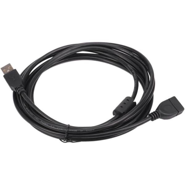 Lång USB-förlängningskabel 2.0 hane till för dator, 3 meter svart
