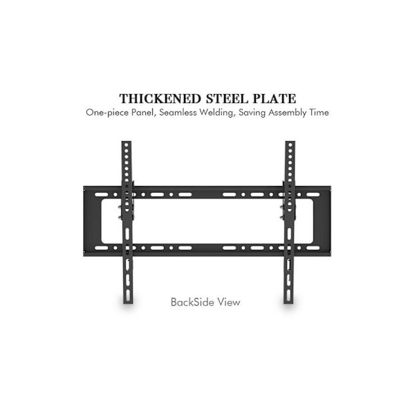 Väggfäste för TV med lutning – Universalfäste för 32” - 70” skärmar med VESA 75x75-600x400 med en maximal vikt på 50 kg – Svart