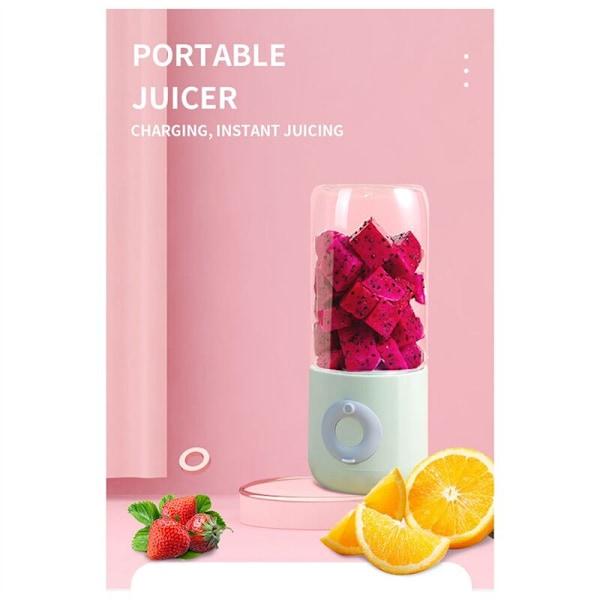 Bärbar Elektrisk USB Blender Saftpressare Mini Mat Smoothie Handhållen Personlig Fruktpress 500ML, B