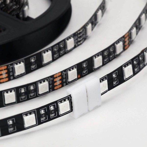 50 kappaletta RGB LED-nauhasarjan liittimiä 4-napainen LED-nauha juotosvapaa sovitinliitin jatkopala 10mm