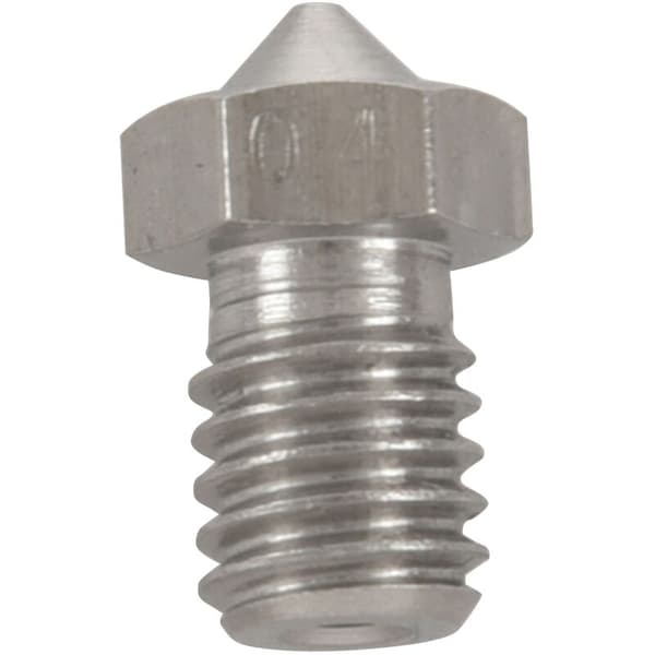 Til V6 rustfrit stål dyse 0,4 mm, til udskrivning af eksotiske materialer, 3D-del 2 stk.