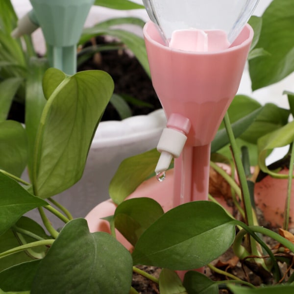 3 stk. automatisk blomster vanding enhed, doven blomst vanding værktøj, justerbar drypper, vanding enhed, vand siver, hjem havebrug