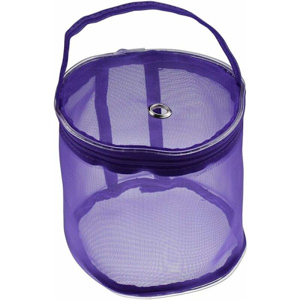 Stickningsgarnförvaringsväska och förvaringsväska, Ull Stickningsorganisatör Väska Stickningsväska Ullförvaring, Nylon, Lila