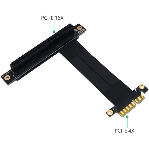 PCI-E PCI Express 16X til 4X forlengelseskabel Bånd Express-kortadapter 90 grader til 180 grader