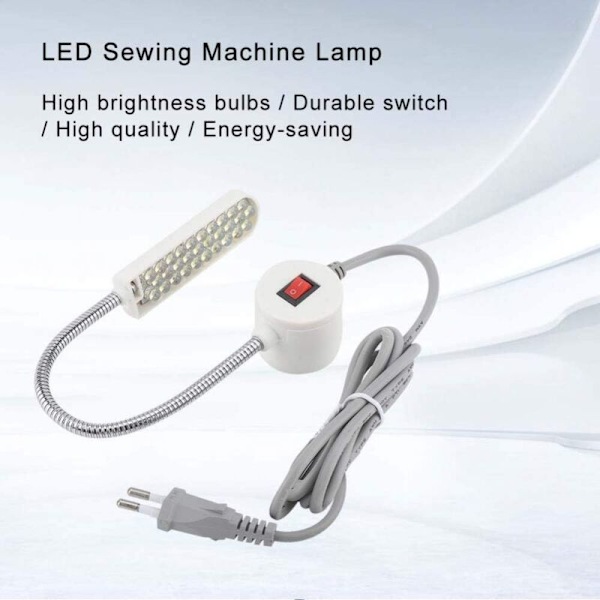 Symaskin LED arbeidslys 30 LED arbeidslys Fleksibel svanehals for sminke, håndverk, lesing og symaskin