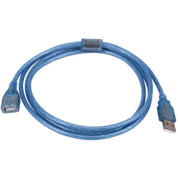USB-forlængerkabel 2.0 A-han til lang ledning til computer, 1,5 meter blå